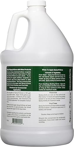 Miniatura 5 de Micronutrientes Spray-N-Grow SNG32, micro nutrientes de 1 cuarto de galón, concentrado
