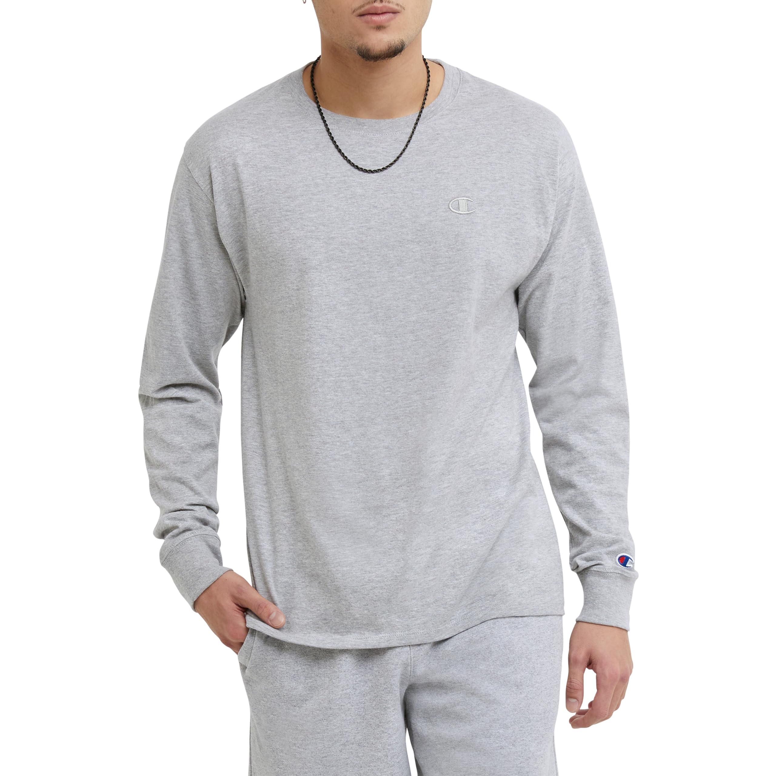 Champion Men's Long Sleeve T-shirt, Classic T-shirt for Men (Reg. Or Big &amp; Tall)