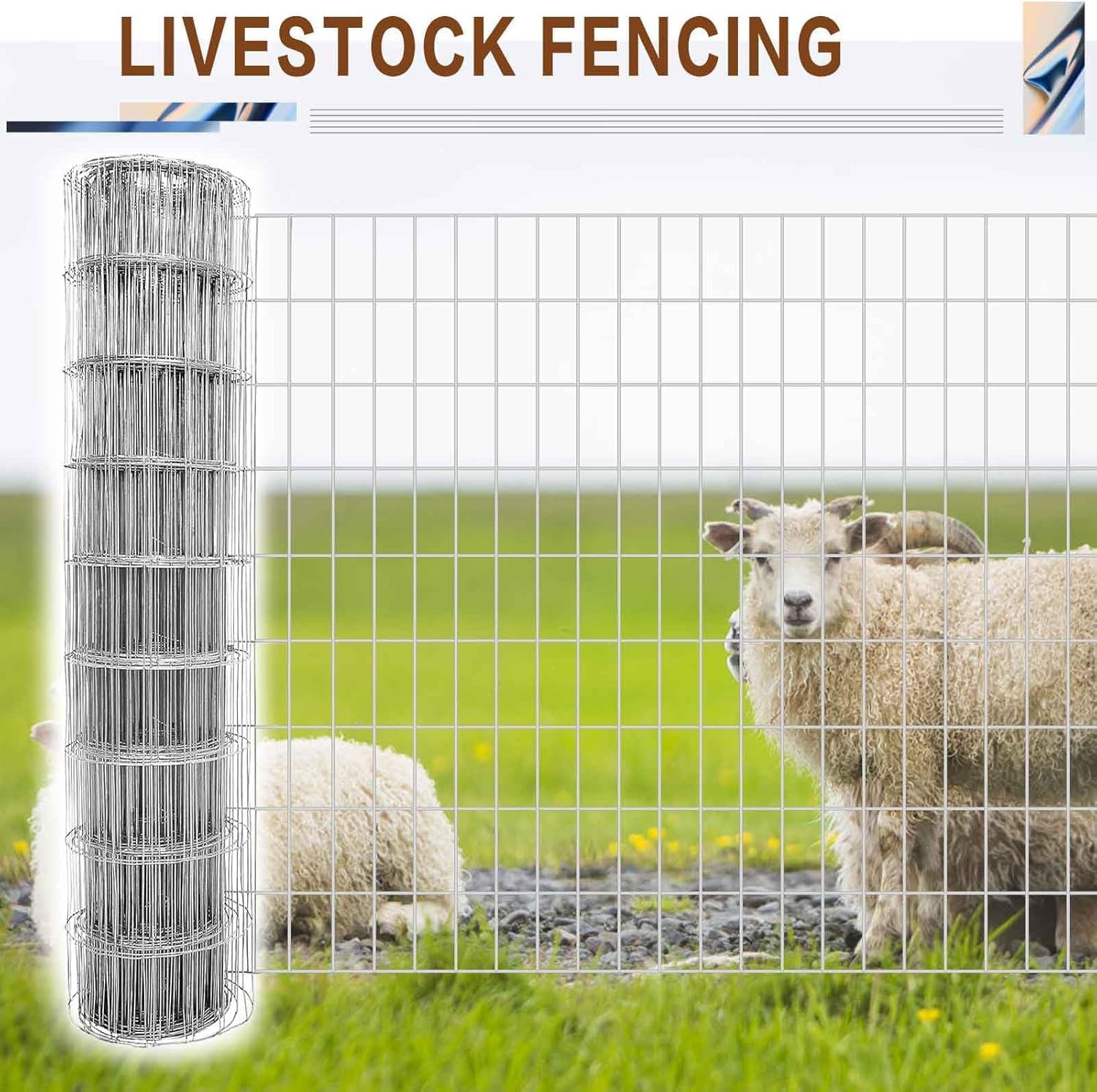 Tongmo 4 ft x 50 ft Galvanized Welded Chicken Wire Fence, 16GA Garden Chicken Wire Fence Roll, Mesh Size 2" x 4"Hardware Cloth, Ideal for Yard Protection and Poultry Netting