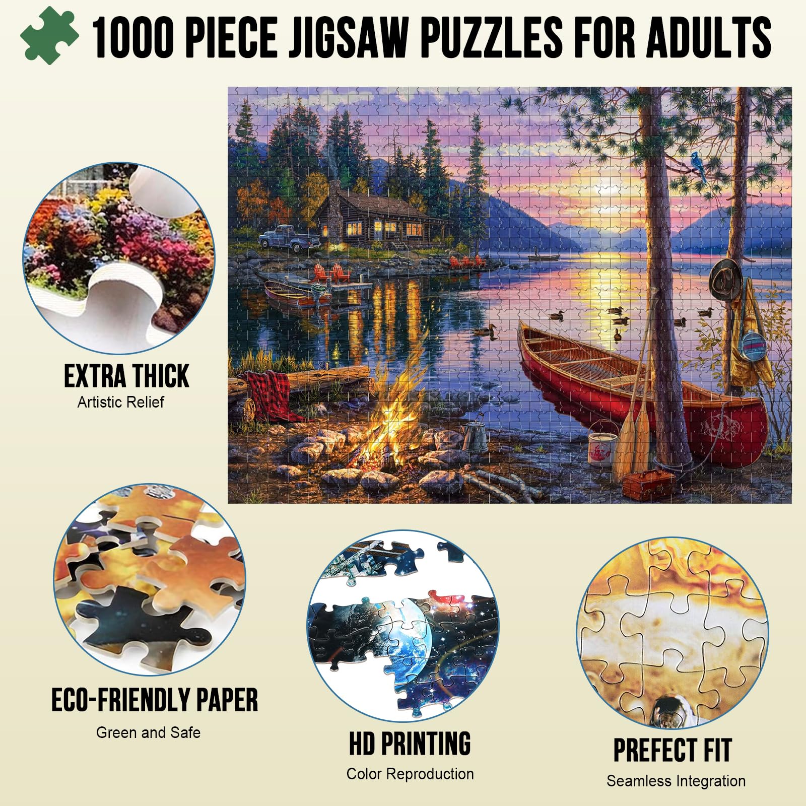 Ledeak 1000 Piece Jigsaw Puzzles for Adults Impossible Adult Jigsaw Puzzle - Image 4
