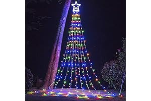 Christmas Decoration Star Lights Outdoor, 317 LED Christmas Tree Toppers String Lights