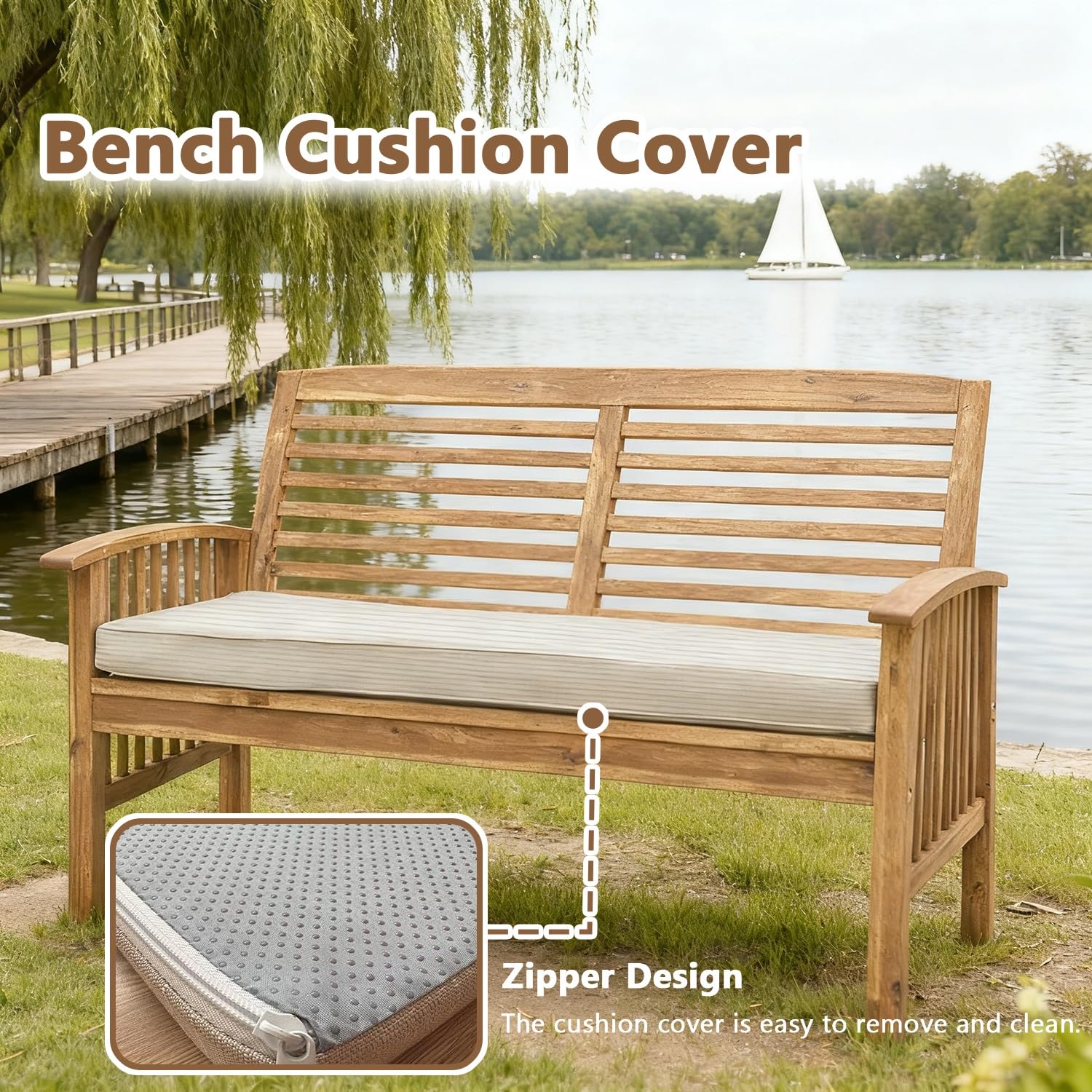 Almohadilla de asiento de pana antideslizante lavable de 5 cm de grosor para jardín, alféizar de ventana y patio, disponible en 120 x 40, 100 x 40, 150 x 50, 160 x 40 cm, 80 x 40 cm (negro, 140 x 50