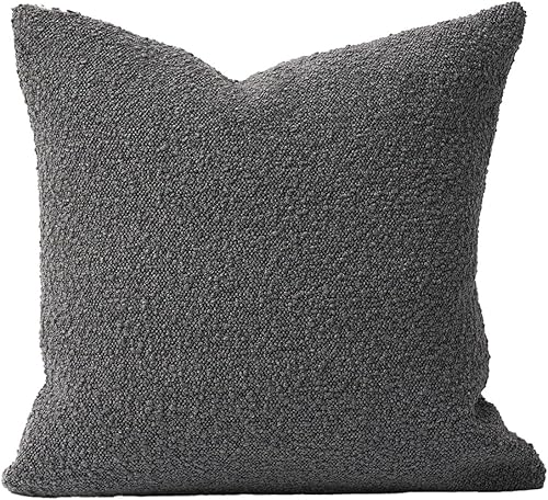 Miniatura 9 de DOMVITUS Boucle Fundas de almohada de lujo de 20 x 20 pulgadas, fundas de almohada decorativas para cama, sofá, almohadas para sala de estar,
