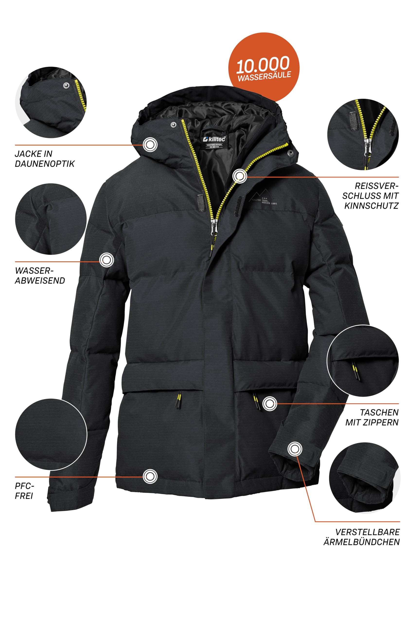 Killtec Kow 156 Bys Qltd Jckt Giacca trapuntata con cappuccio/giacca invernale idrorepellente Boy´s