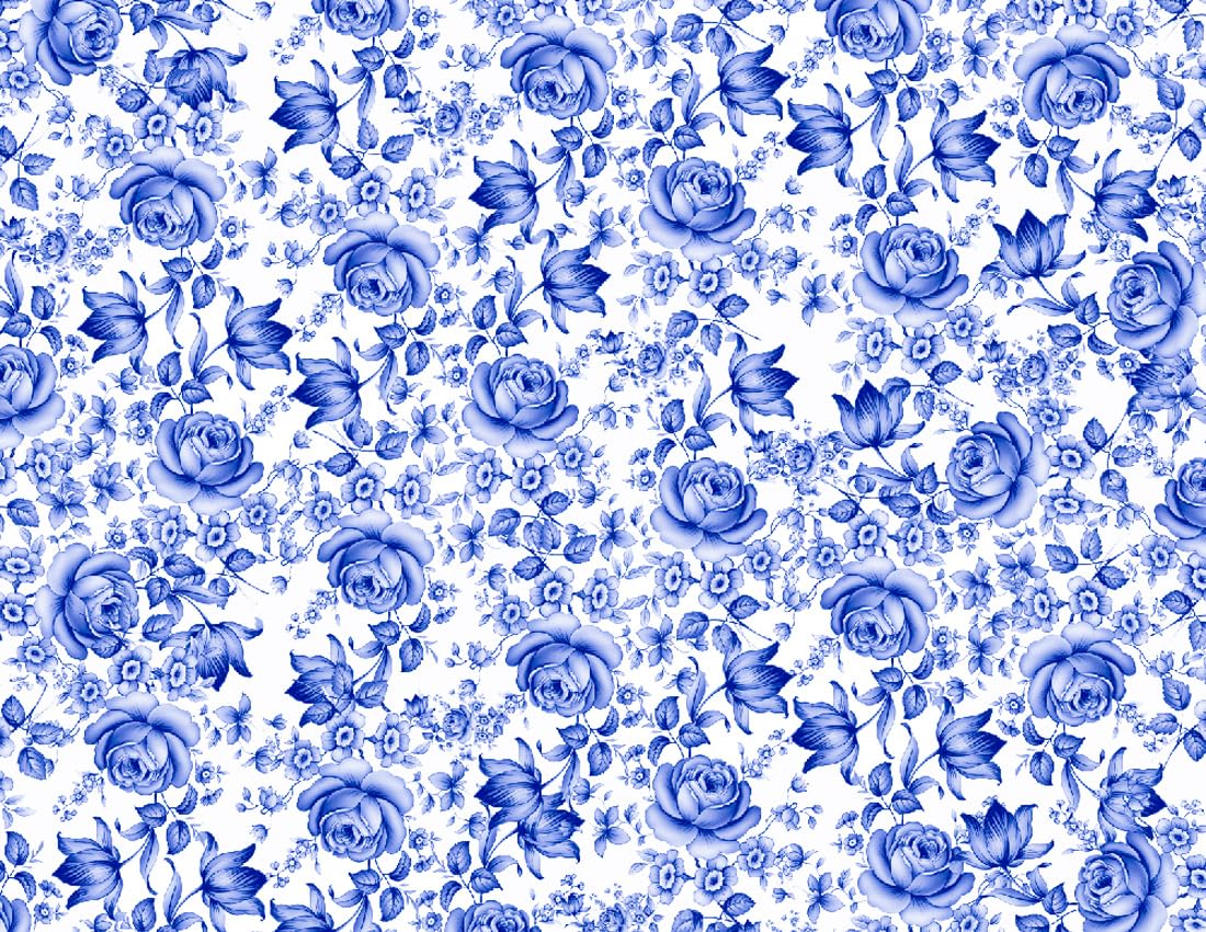 Delft Théière en porcelaine anglaise Bleu 900 ml Motif floral