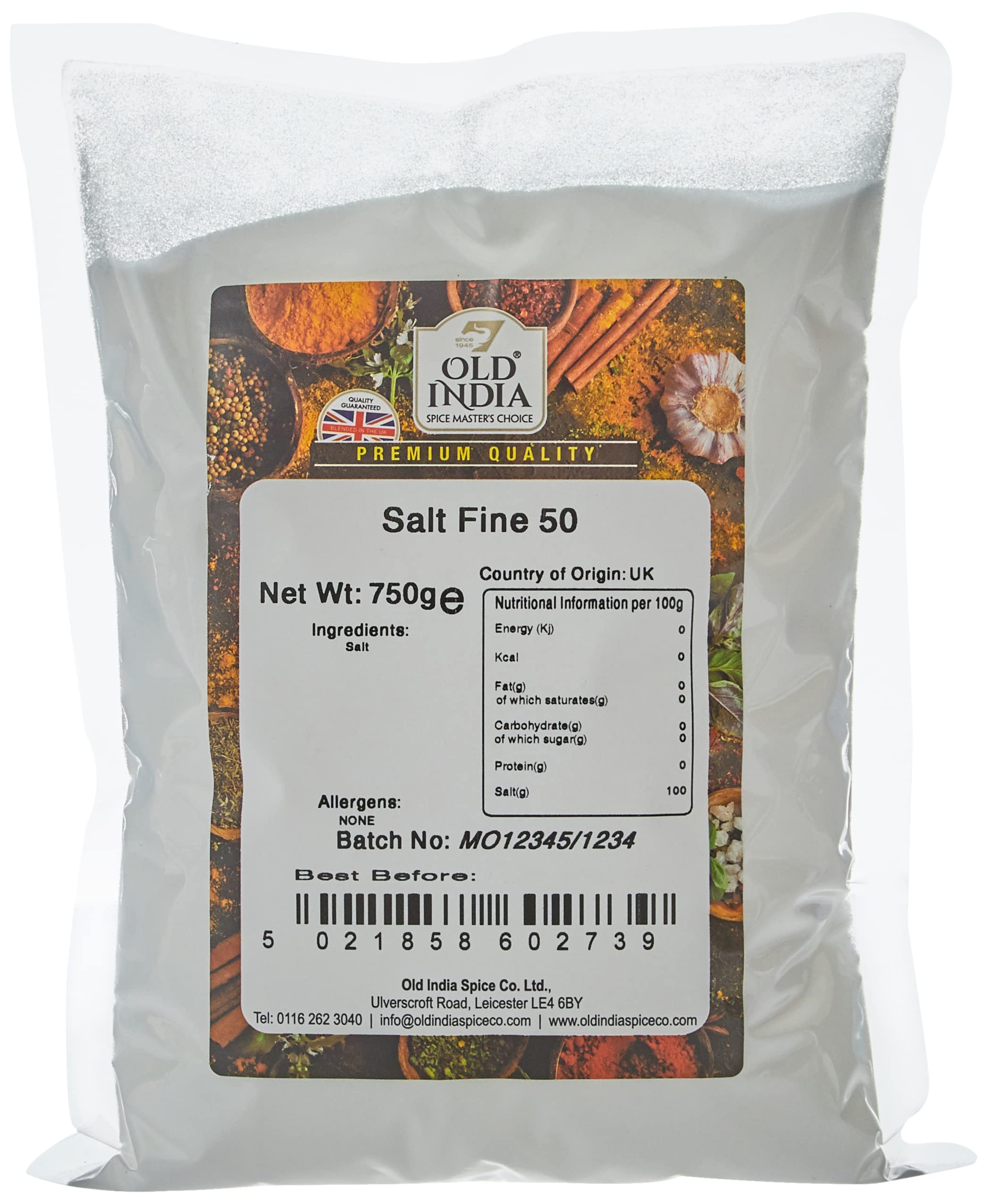 Old India Salt Fine 50 750g