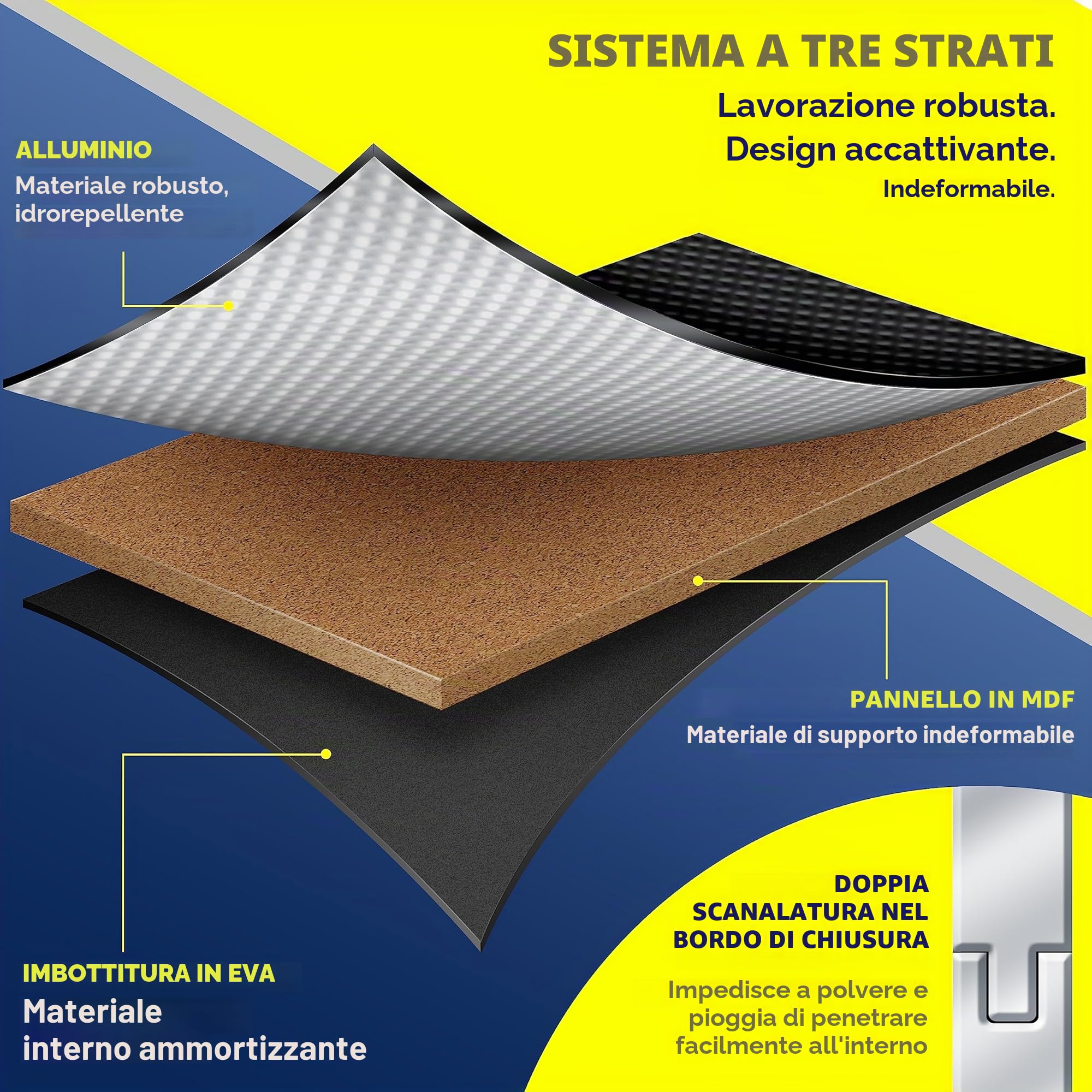 Masko® SET con 3 cassette in alluminio ✓ Cassetta in alluminio ✓ Valigetta ✓ degli attrezzi ✓ portautensili ✓ Cassetta da trasporto |