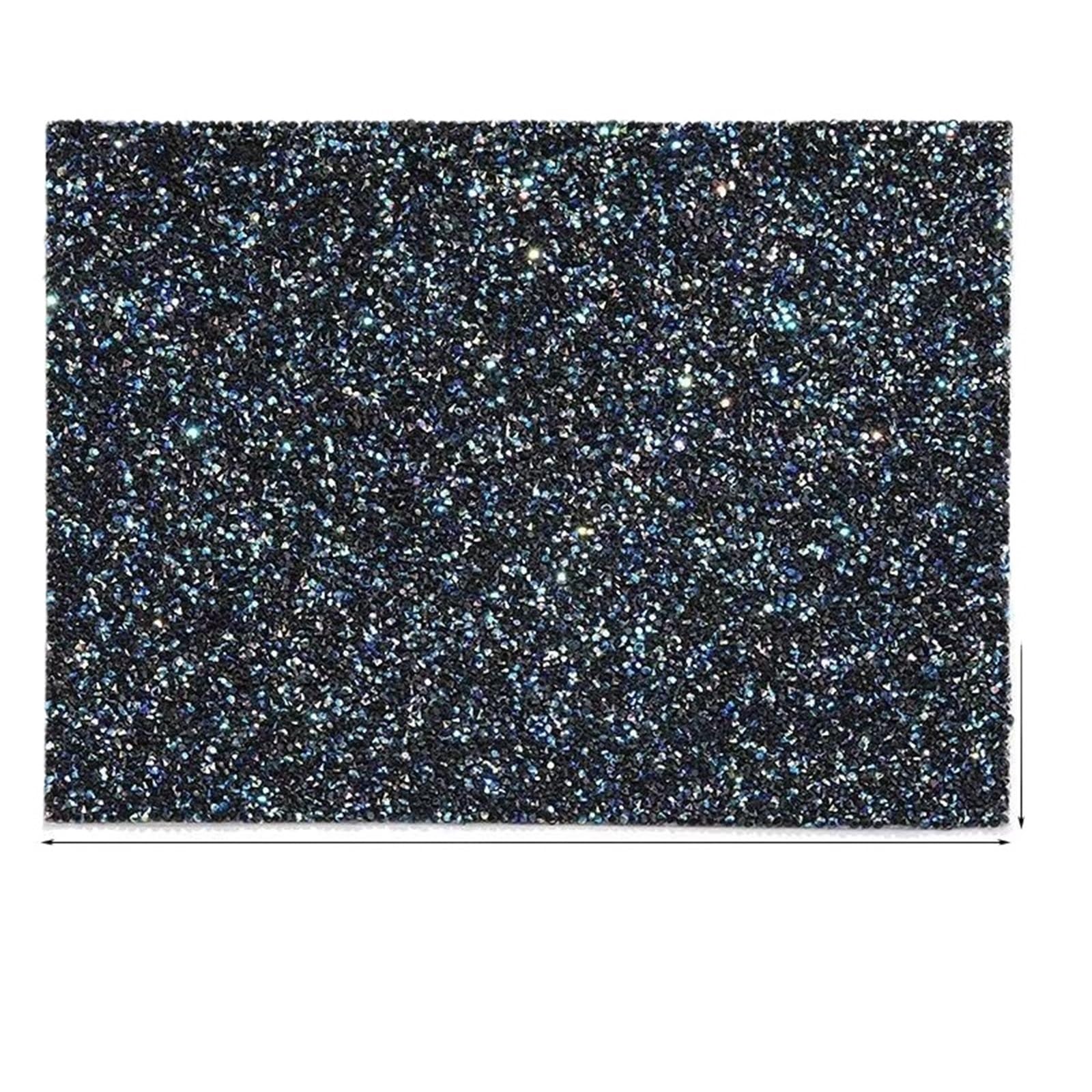 Glitter Tape, Self-Adhesive Rhinestone Ribbon Sticker, DIY Color Strips Roll, Multicolor, for Crafts(Colorful Black)