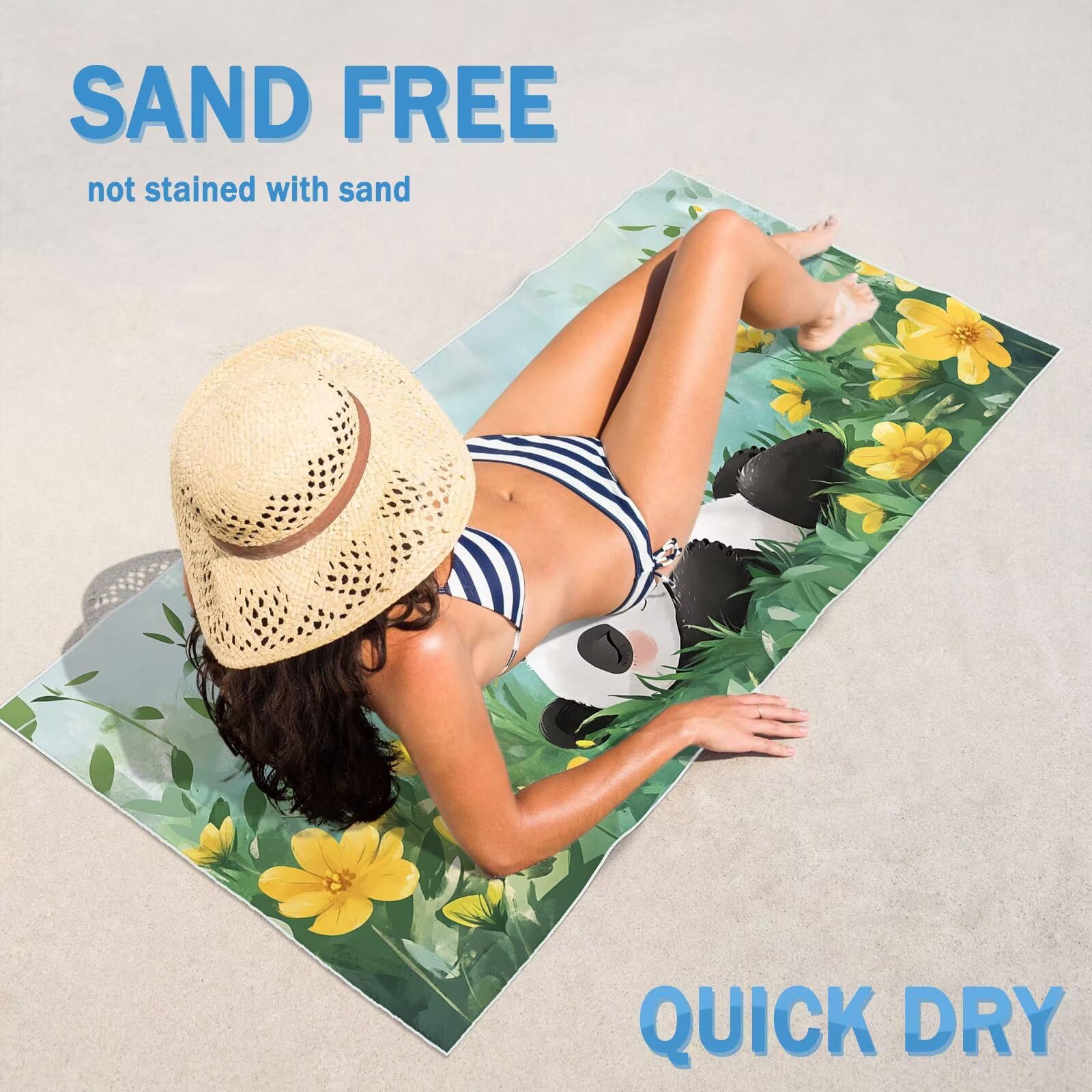 YJ-466 2-pak bardzo dużych jajek kaczych 100 x 220 cm szybkoschnący ręcznik z mikrofibry bez piasku i plażowy, lekki podróżny, kompaktowy ręcznik kempingowy z torbą do przechowywania, chłonny, dla