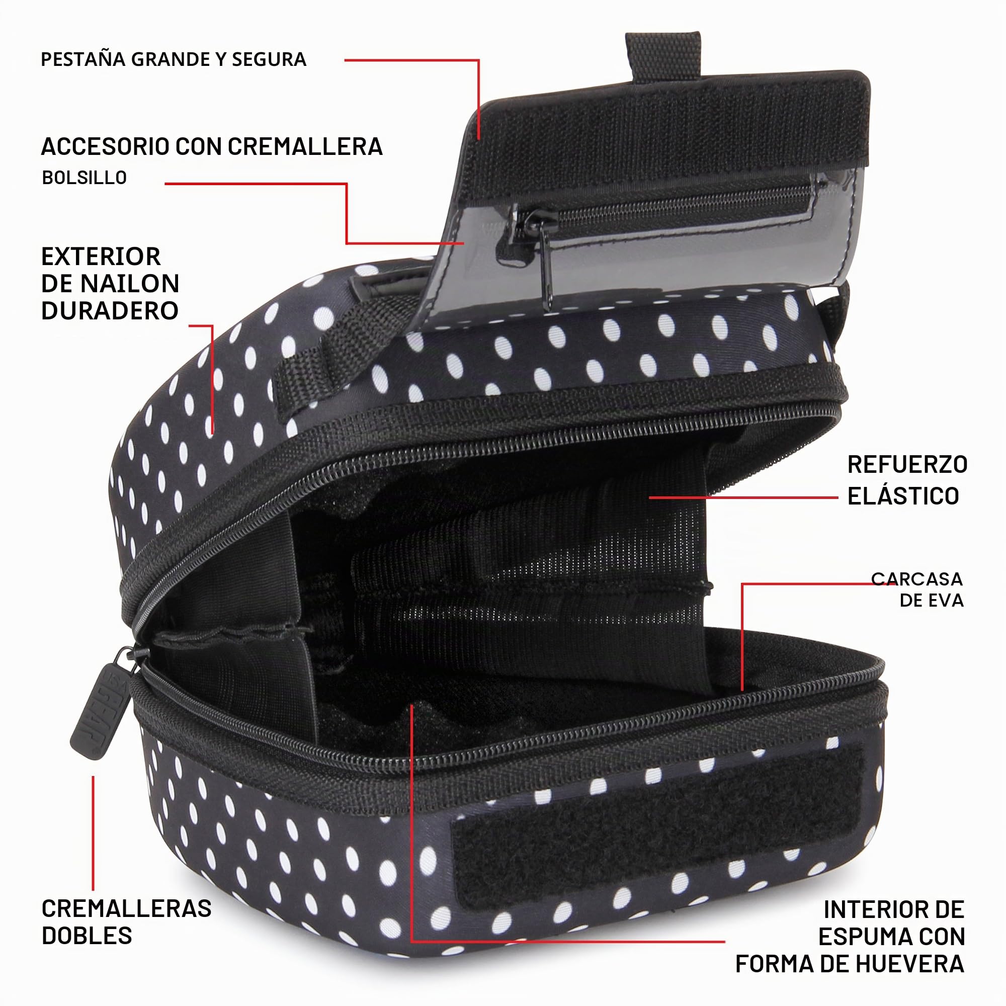 USA Gear Estuche rígido para cámara DSLR con protección EVA Moldeada, Apertura de Acceso rápido, Interior Acolchado y Mango de Goma