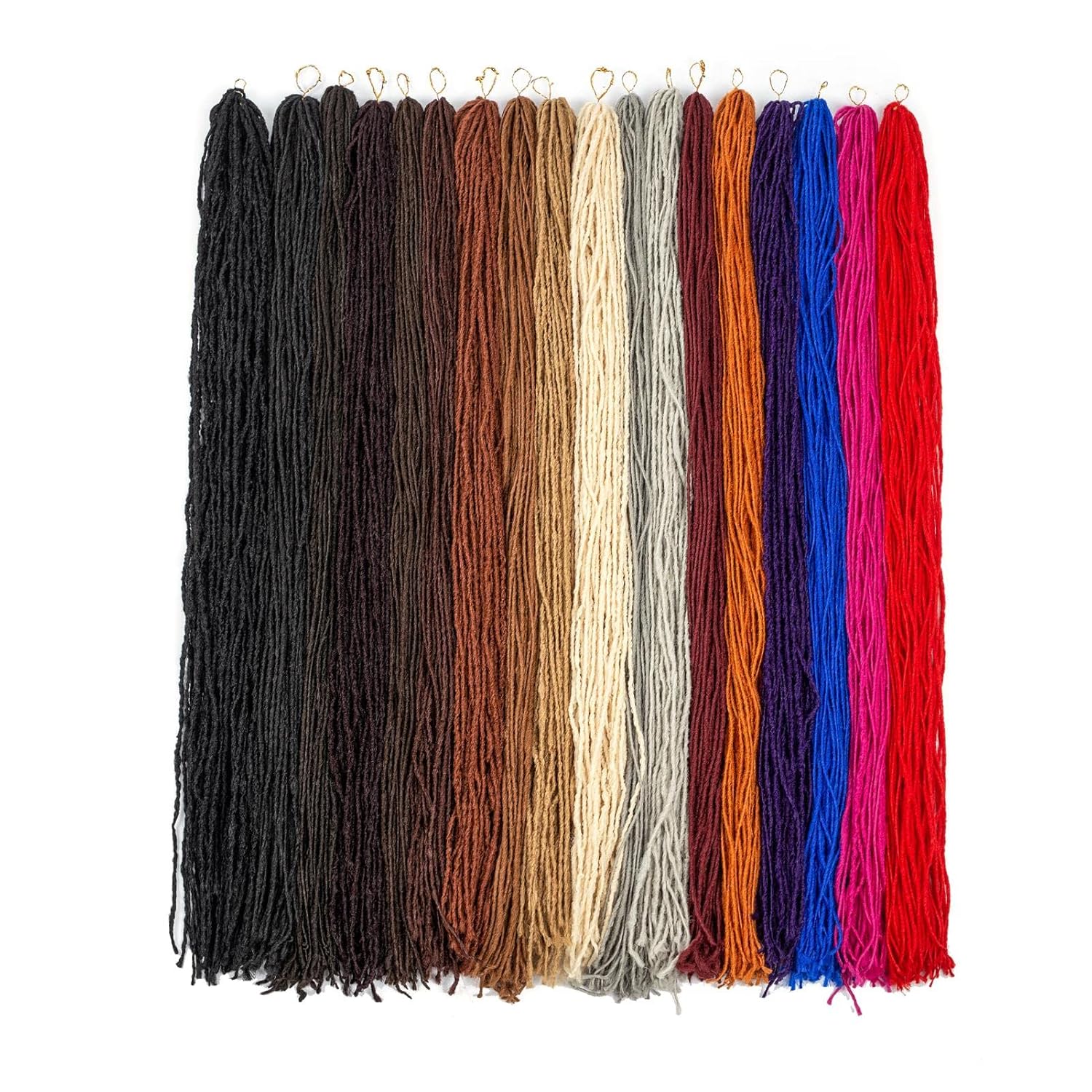 GUOHUI Micro Faux Locs Crochet Hair, 36 Inch 5 Packs Color Light Brown DIY Braids Straight Styles (36",30)