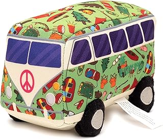 The Worthy Dog Happy Camper Tough Toy - Durable, Chomp-Resistant Material with Safe, Non-Toxic Filling and Multiple Squeakers for Fun, Engaging Play