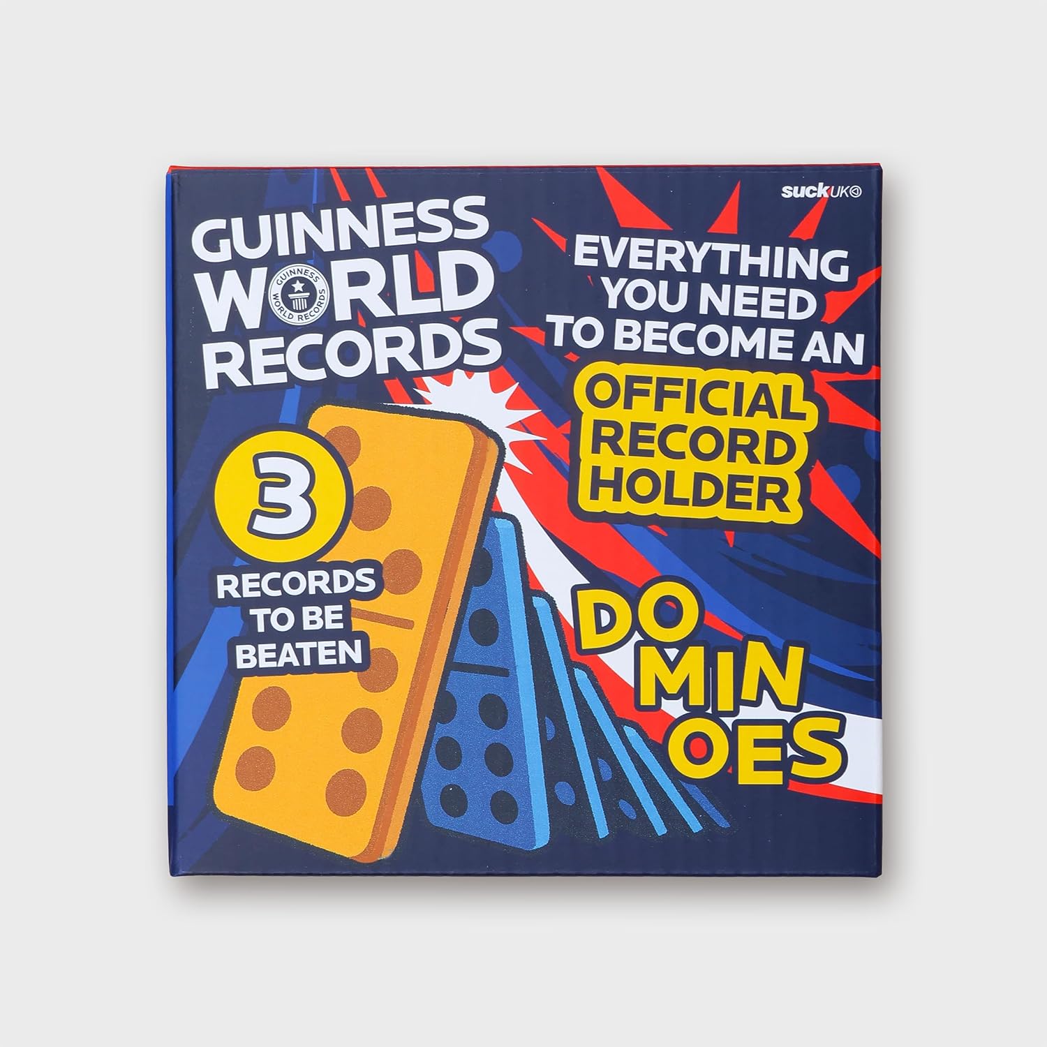 Guinness World Records 2026 Dominoes Record Breaker Kit - World Record Holder Kit - Dominoes Set for Kids - Travel Board Game - Achievement Breaking Games - Guinness Book Records - Stocking Fillers