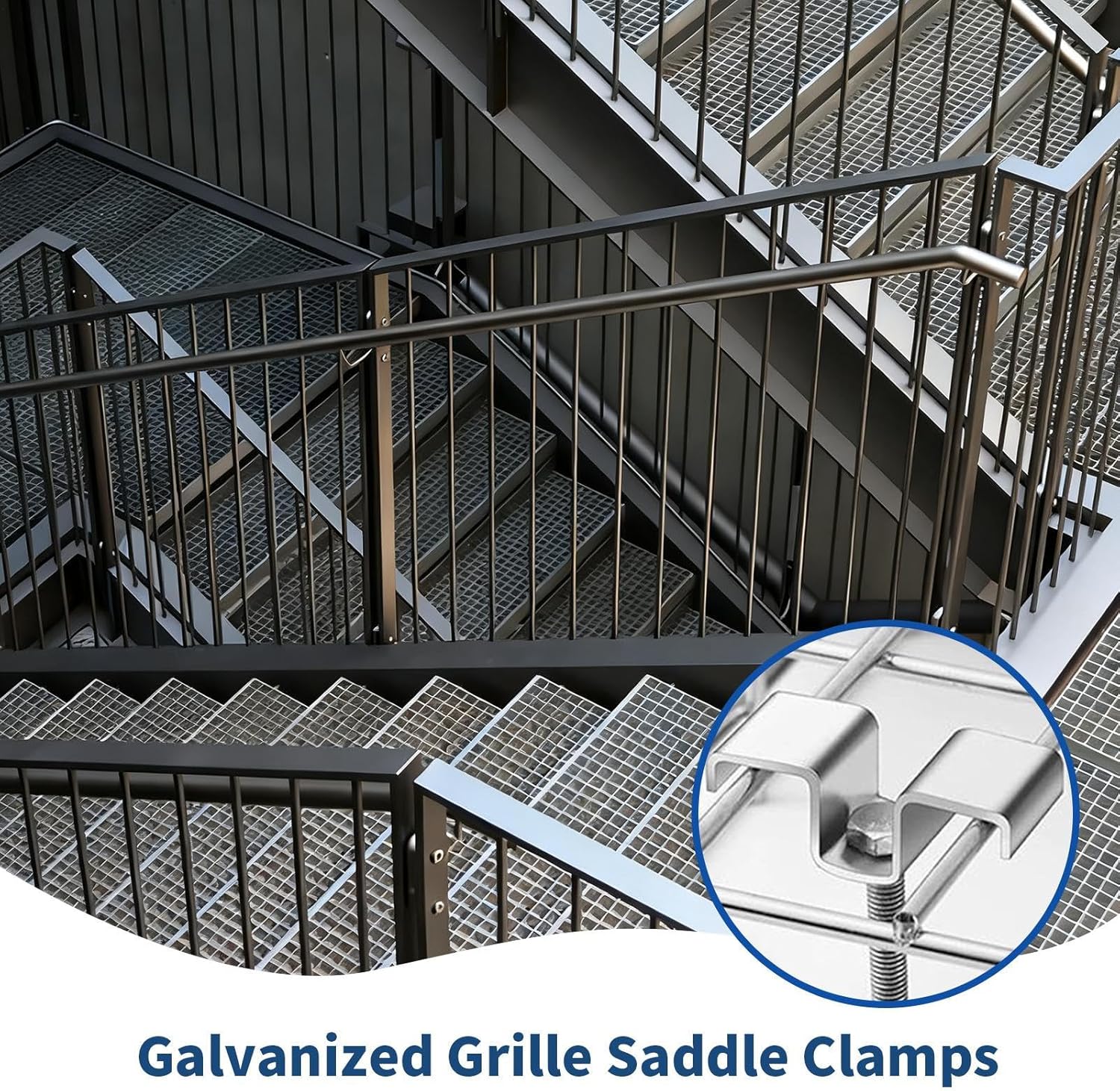 グレーティングクリップ - 25点 亜鉛メッキ炭素鋼製 グレーティングサドルクリップ,固定用ファスナー 耐風雨クランプ 作業員 技術