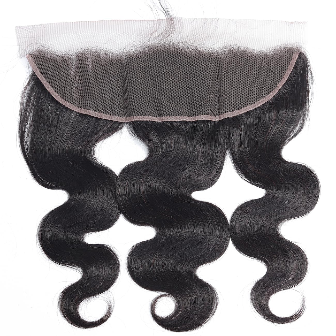 Sexycat Body Wave 13x4 Lace Frontal Human Hair 14 Inch Natural Hairline Ear to Ear Lace Frontal Pre Plucked with Baby Hair Natural Color - Image 2