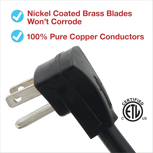 Miniatura 3 de Clear Power 6 Outlet Power Strip 3 ft Power Cord, Low-Profile Flat Plug, 3-Prong Grounded, White, 15 Amp Circuit Breaker, 2 Pack, DC3S-00222P-DC