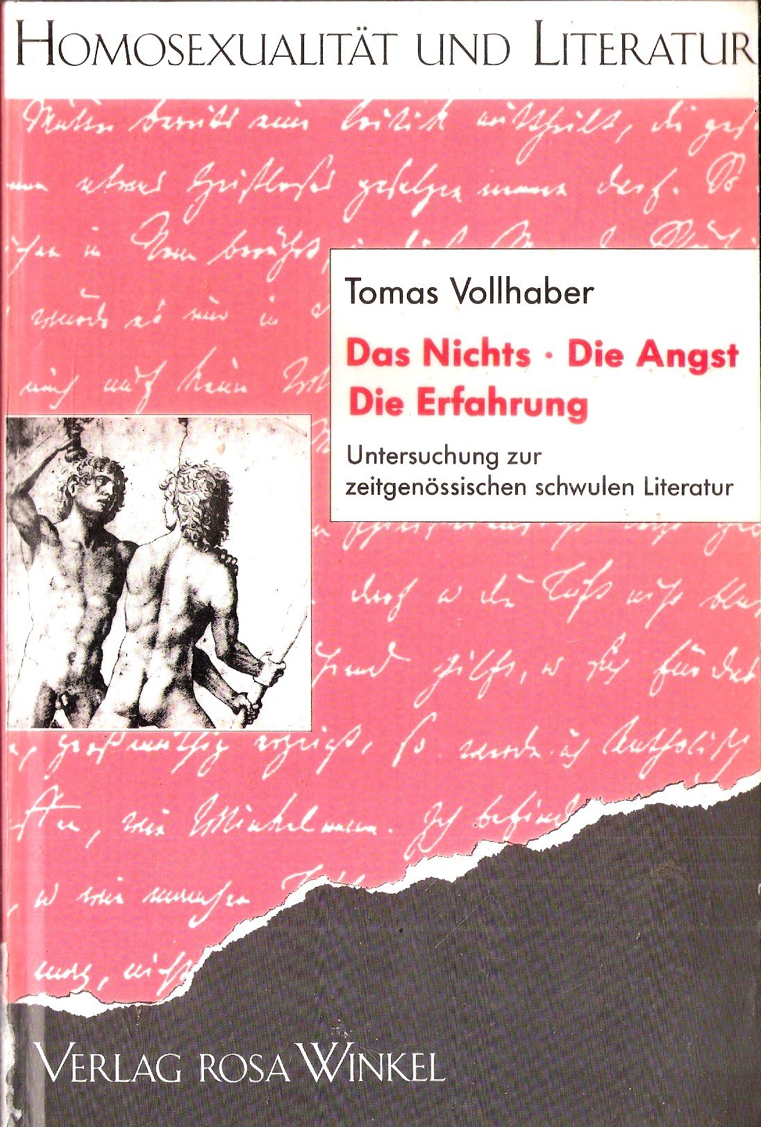 Das Nichts, Die Angst, Die Erfahrung: Untersuchungen zur zeitgenössischen schwulen Literatur (Homosexualität und Literatur, Band 1)