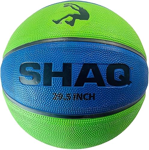 Miniatura 8 de Shaq Baloncesto compuesto oficial tamaño 7 con mini bomba de 29.5 pulgadas para interiores y exteriores, agarre duradero
