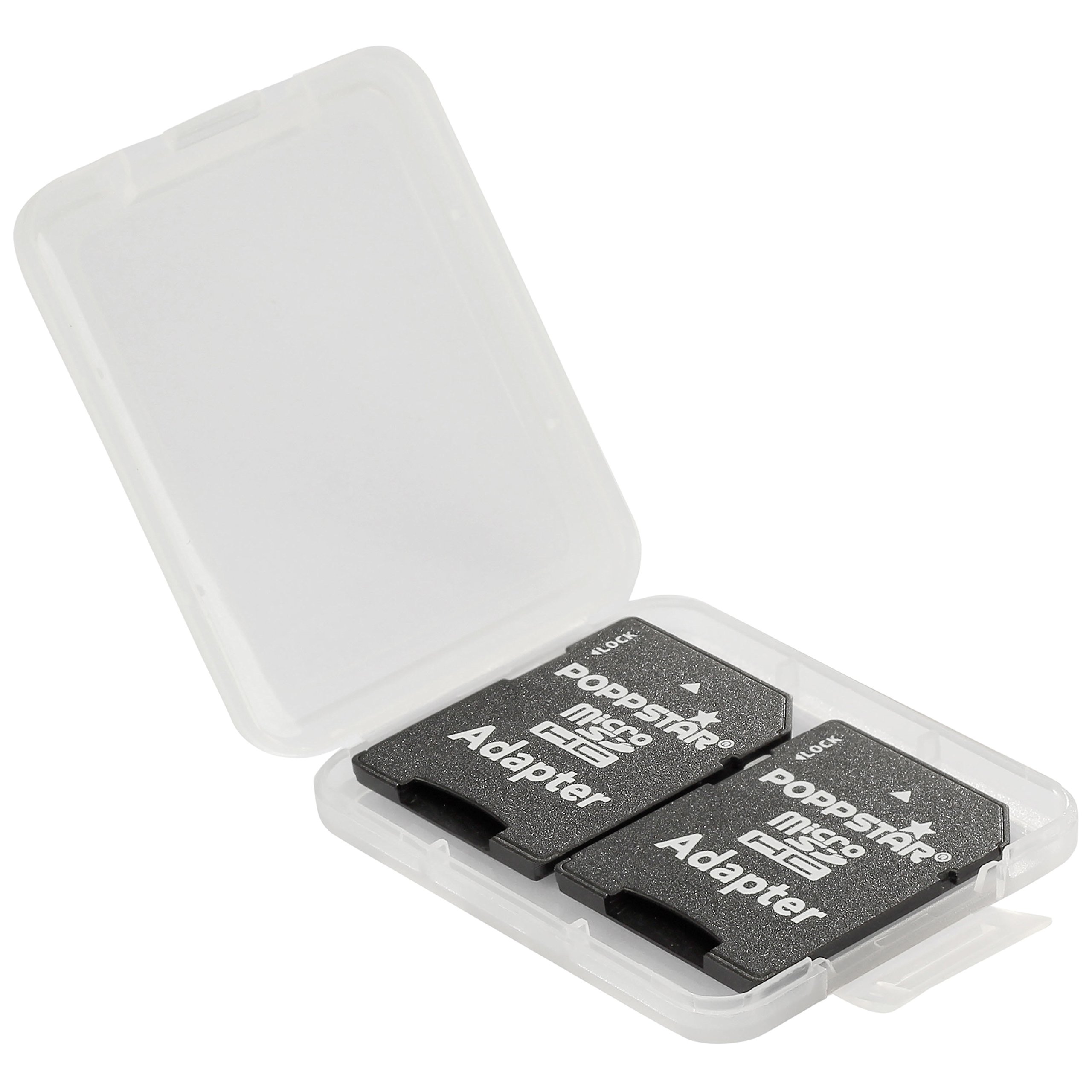 Poppstar CF - Scatola di protezione per schede di memoria Compact Flash, scatola per il trasporto, 10 pezzi