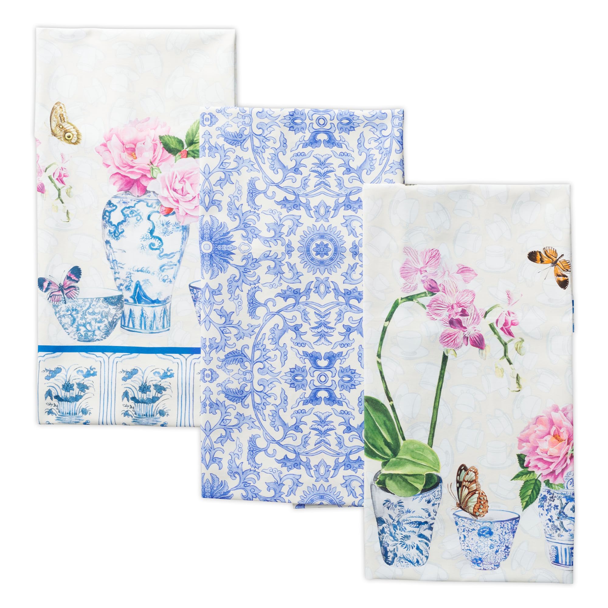Maison D' Hermine Canton 100% Cotton Set Of 3 Kitchen Towels 50 Cm X 70 Cm