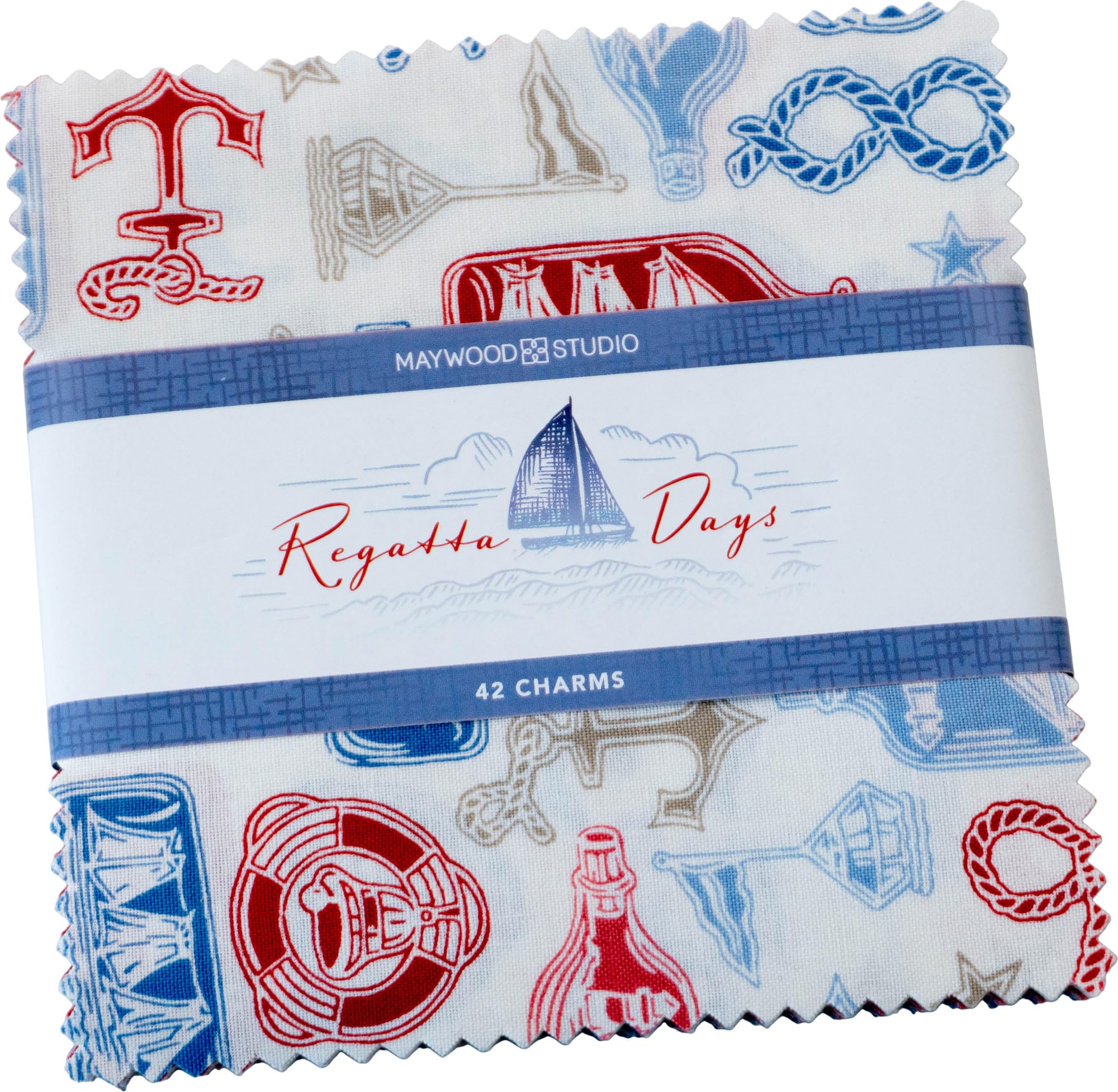 Maywood Studio Assorted Regatta Days Charm Pack 42 5-Inch Squares