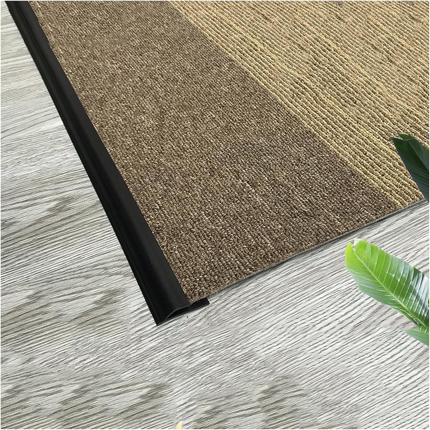 DECAKE Bande de bordure auto-adhésive en PVC, bande de transition pour tapis et sol pour envelopper les bords des sols et des tapis d'une hauteur inférieure à 6 mm (couleur : blanc, taill