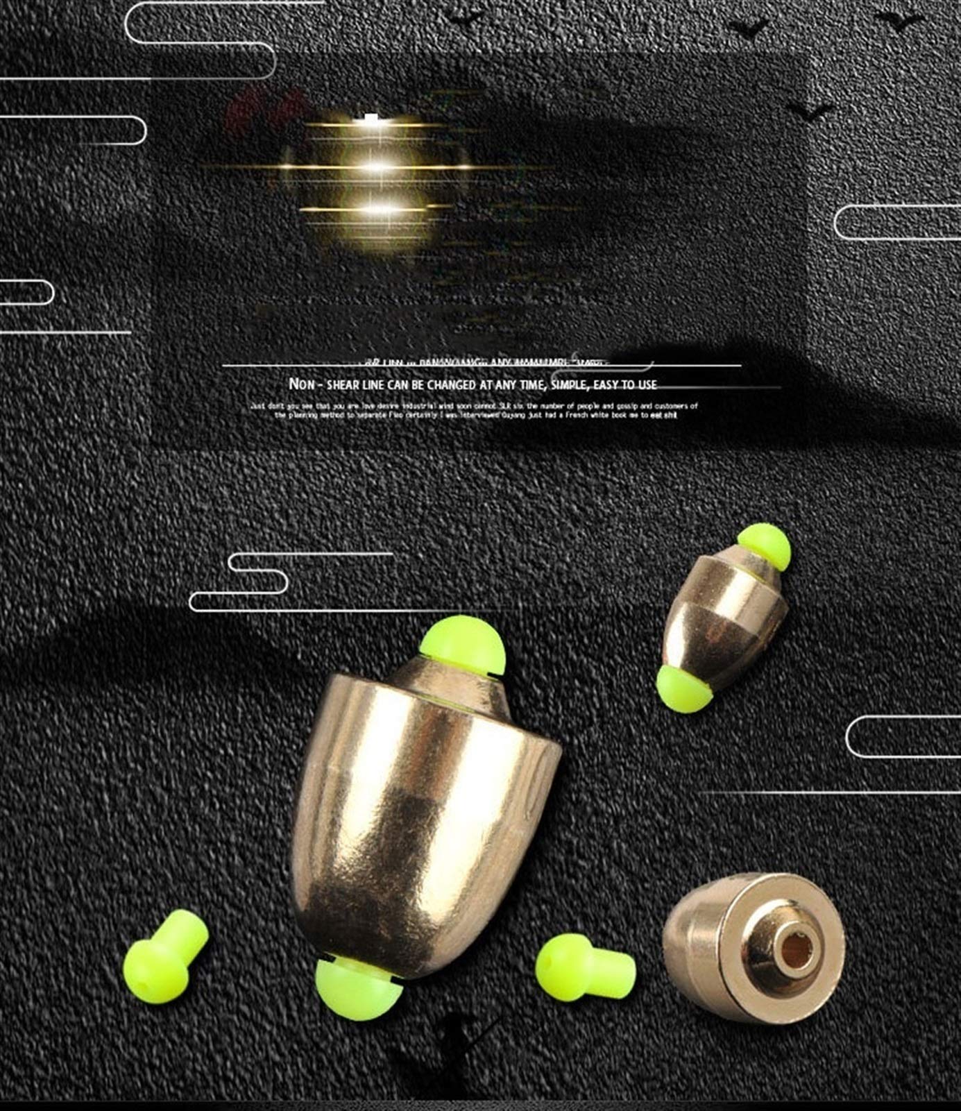 10 Piombi Da Pesca Proiettile Forato 1 Oz - Bullet Weights (acqua Dolce E Salata)