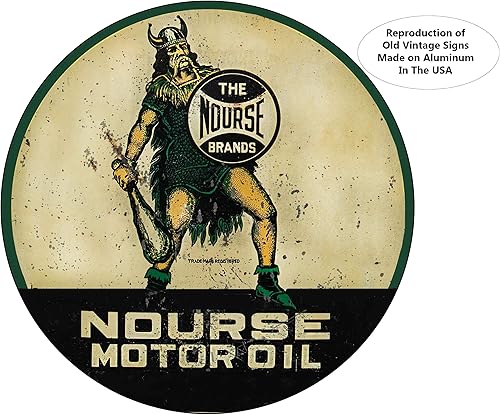 Miniatura 6 de Brotherhood Letrero de gas vintage de reproducción de letreros de metal vintage, letrero redondo de metal para garaje y hogar, 8 pulgadas de