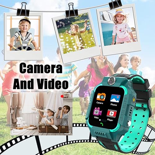 Miniatura 5 de PTHTECHUS Reloj inteligente de regalo para niños reloj inteligente para niños y niñas con SOS Help 7 juegos reproductor de música MP3 cámara HD