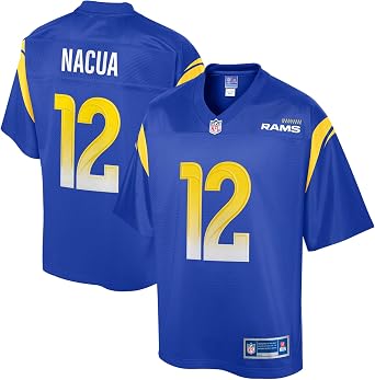 NFL PRO LINE Mens Puka Nacua Royal Los Angeles Rams Team Jersey