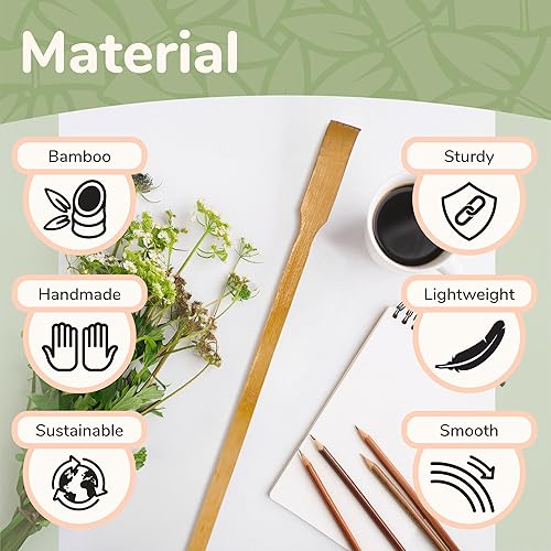 Miniatura 6 de BambooMN Juego de 4 piezas tradicional rascador de espalda y masajeador de relajación corporal para aliviar la picazón, 100% bambú natural