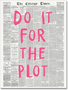 zphvaqd Retro Newspaper Posters Pink Preppy Canvas Wall Art Trendy Art Painting Pictures Affirmation Quote Do It For The Plot Poster for Girls Apartment Bedroom 16 x 24 in Unframed
