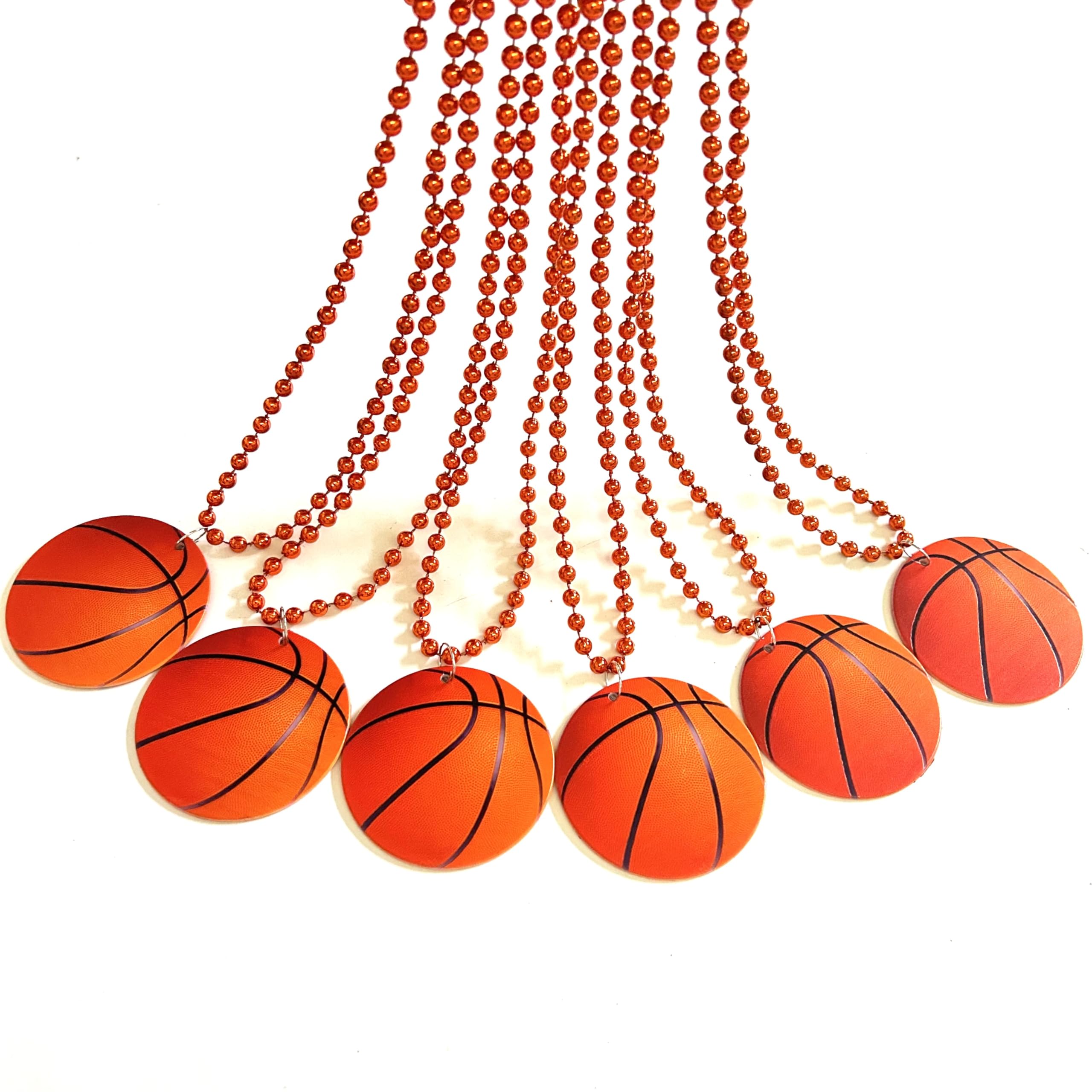 GZYSSL 12 Pcs Sport Theme Party Beads Necklaces Basketball Pendants Beads Necklaces Sport Team Decorations Accessories Party Supplies…