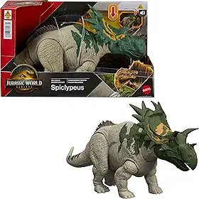 Jurassic World Dinossauro de Brinquedo Rebirth Rugido Selvagem Spiclypeus para crianças a partir de 4 anos