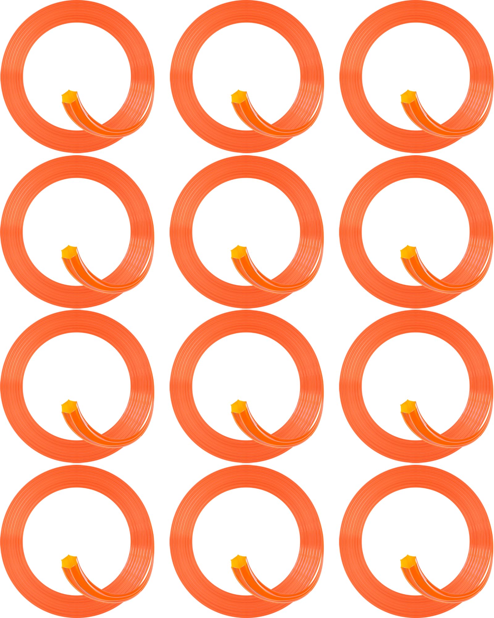 Pre-Cut 0.095" 216Ft Replacement Line Compatible with Echo GT-225,GT-225C,GT-230,GT-230C,SRM-225,SRM-225C,SRM-230SP,SRM-230SPC,SRM-266T,SRM-266TC String Trimmer,6 Edge Trimmer Line(12Pack)