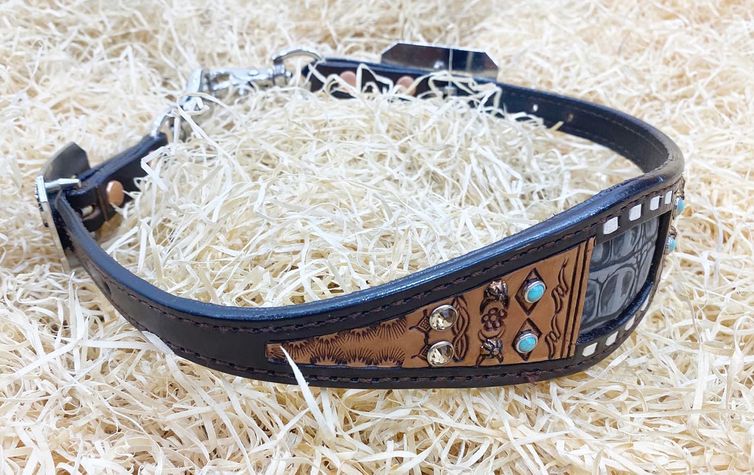 Wither Strap for Horse with Antique Copper Hardware, Adjustable 23-30" Long x 1.75" Wide