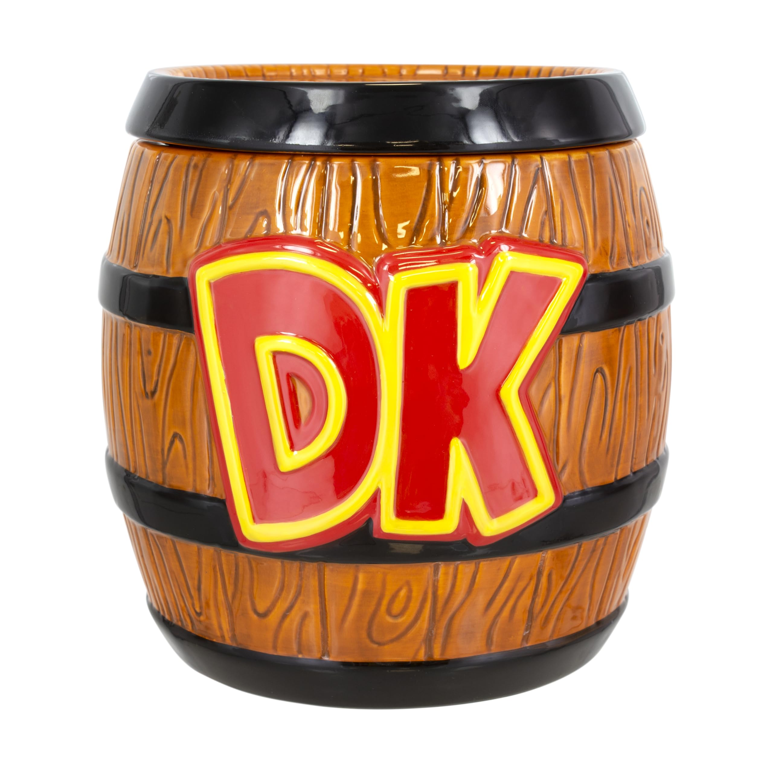 Paladone Donkey Kong Fass Keksdose – Offiziell lizenziertes Nintendo Keramik Vorratsglas für Kekse & Snacks, Geschenk für Gamer