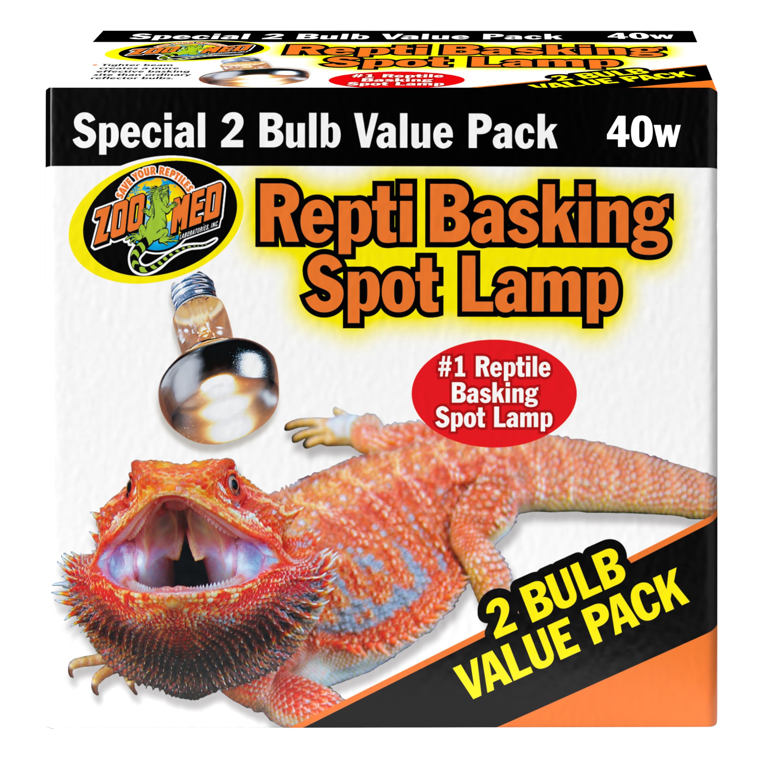 Zoo Med SL-25 Repti Basking Spot, 40 Watt, 2 Pieces