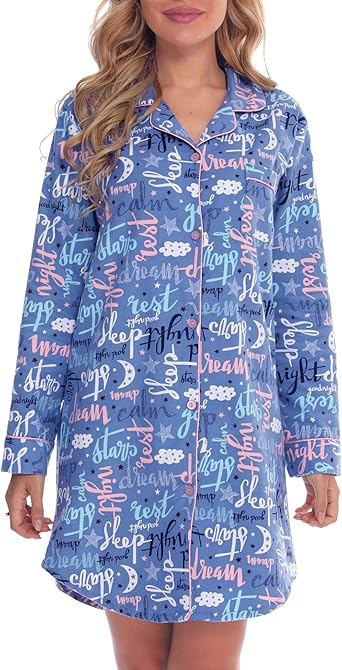 flannel nightgowns amazon