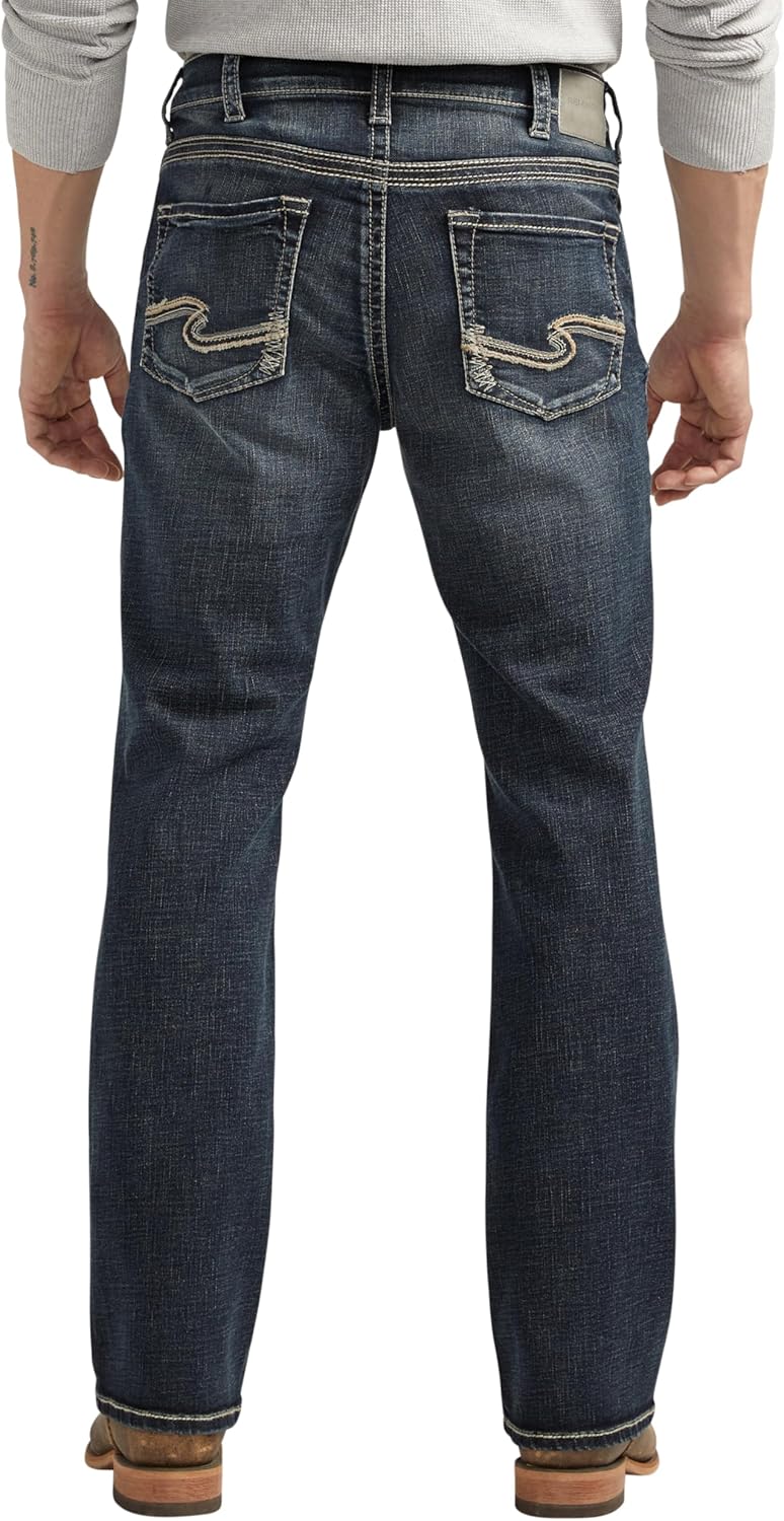 Silver Jeans Co. Mens Jace Slim Fit Bootcut Jeans - Image 3
