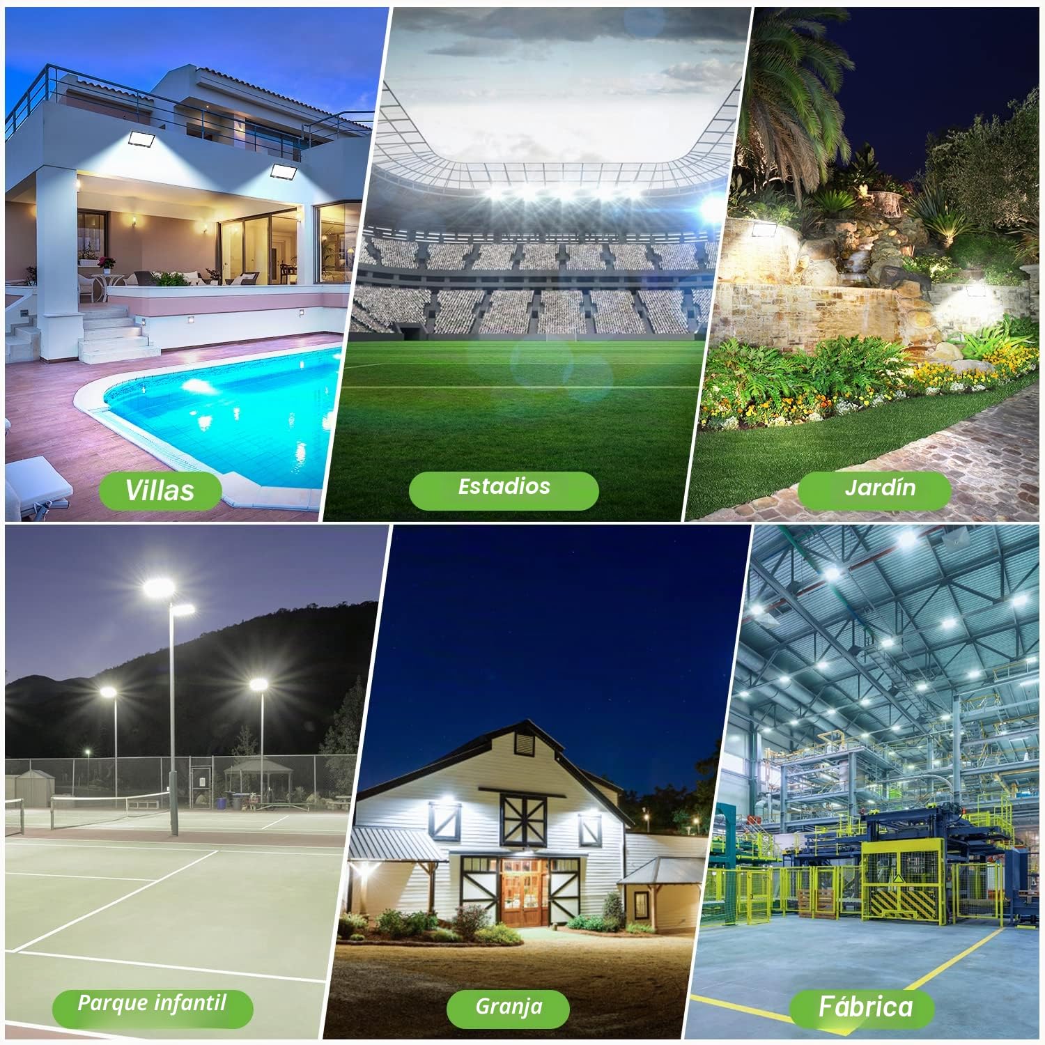 Focos LED Exterior 200W 20000LM 6500K Luces LED Exterior 1 Piezas | 6500K Super Brillante Blanco Frío Luz LED Exterior, IP67 Impermeable Potente Lampara LED para Jardín, Terraza, Garaje, Taller