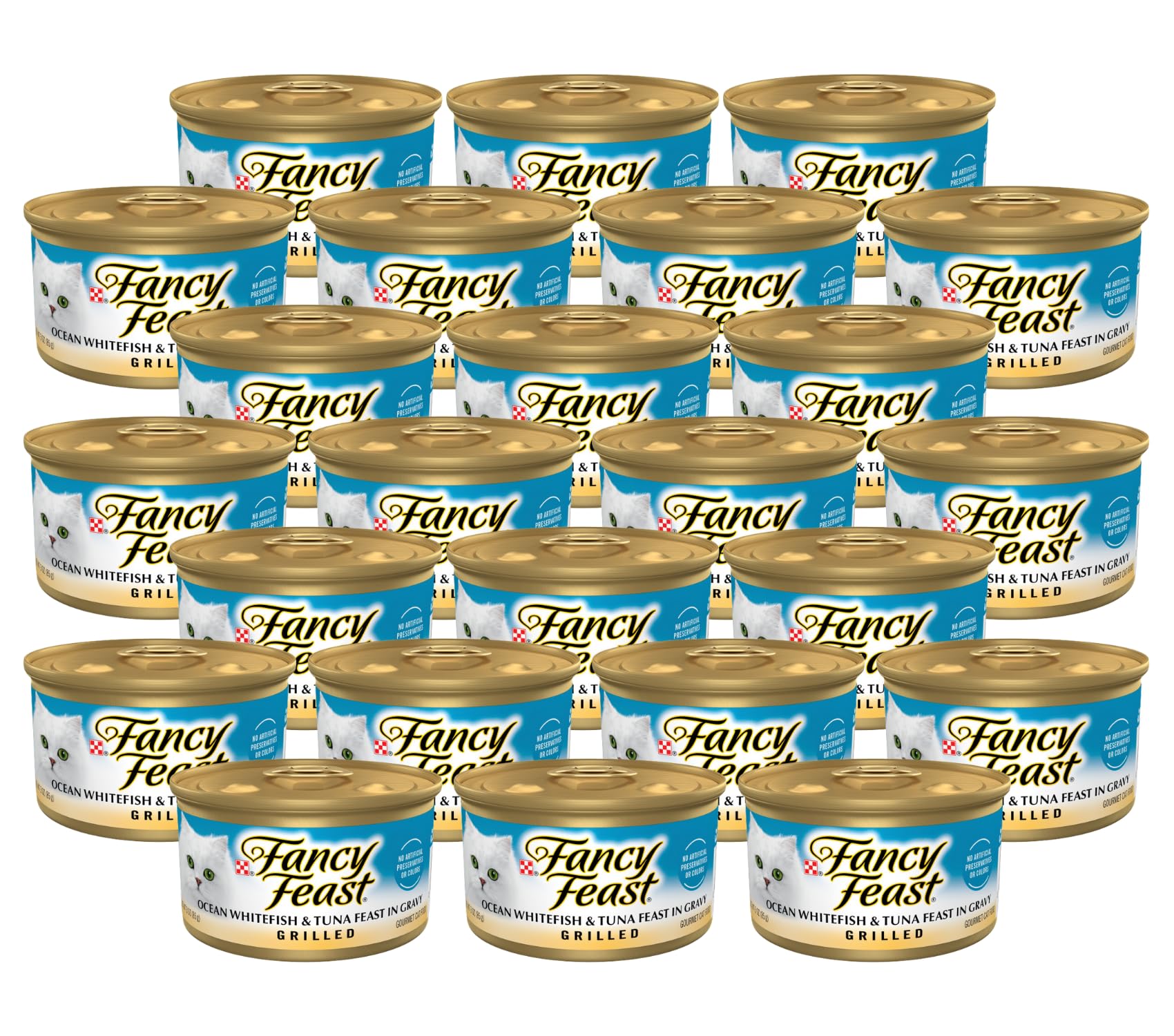 Fancy Feast Ocean Whitefish & Tuna Feast in Gravy Grilled Gourmet Cat Food