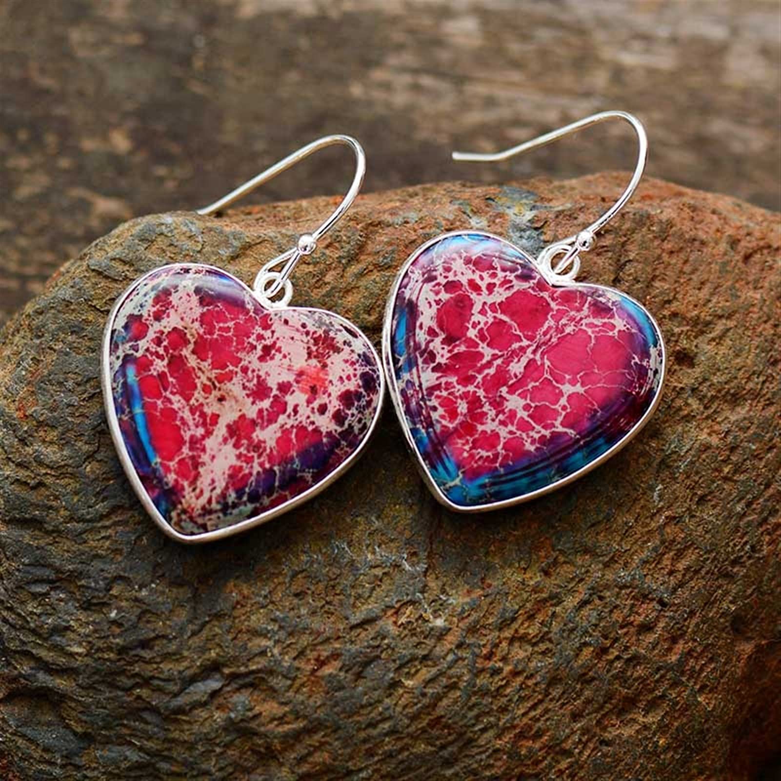 WXKAGF Orecchini da Donna a Forma di Cuore Orecchini Pendenti per Adolescenti Gioielli Bijoux