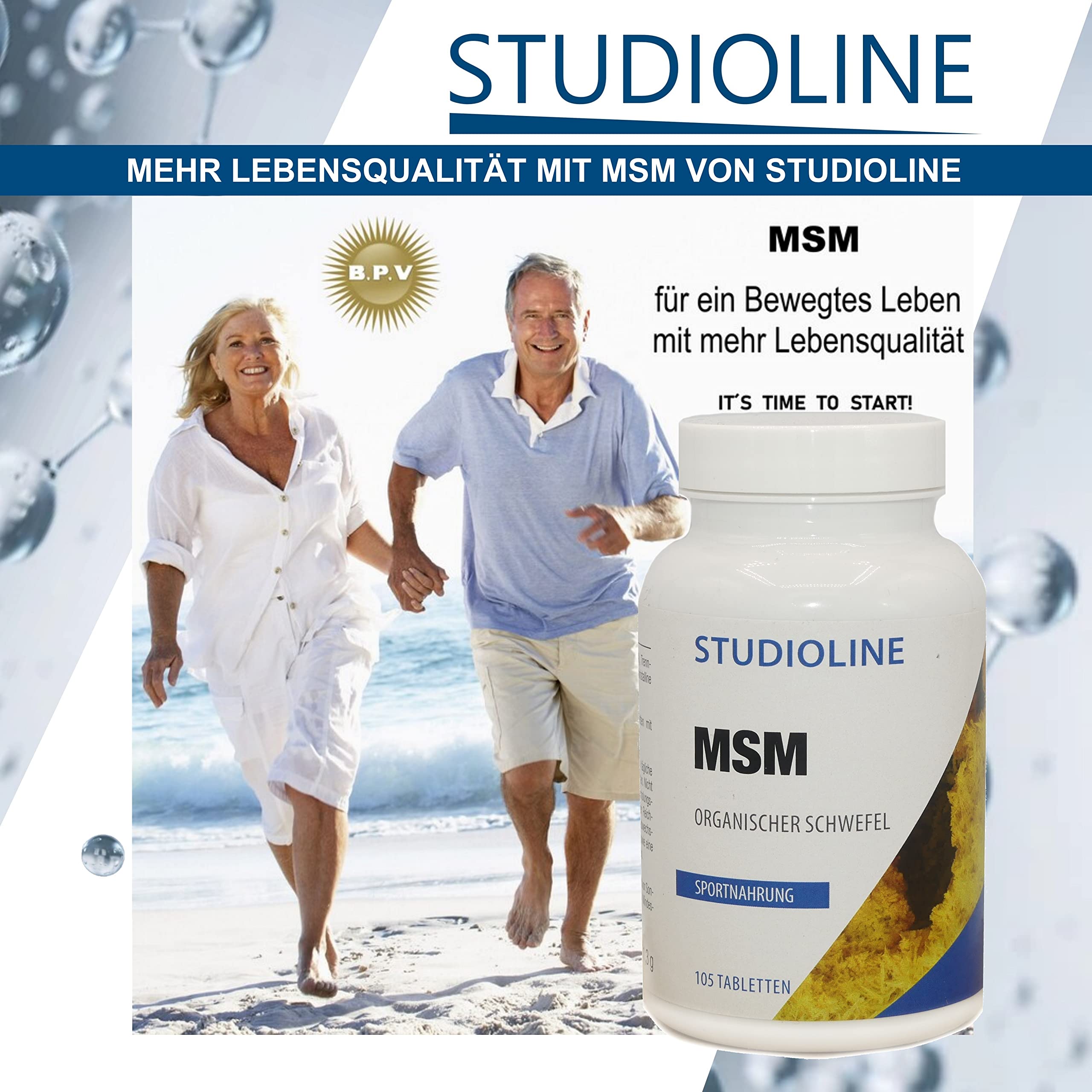 Comprimés MSM | 105 gélules | Dose maximale de 5000 mg dose quotidienne | Soufre organique | Méthylsulfonylméthane