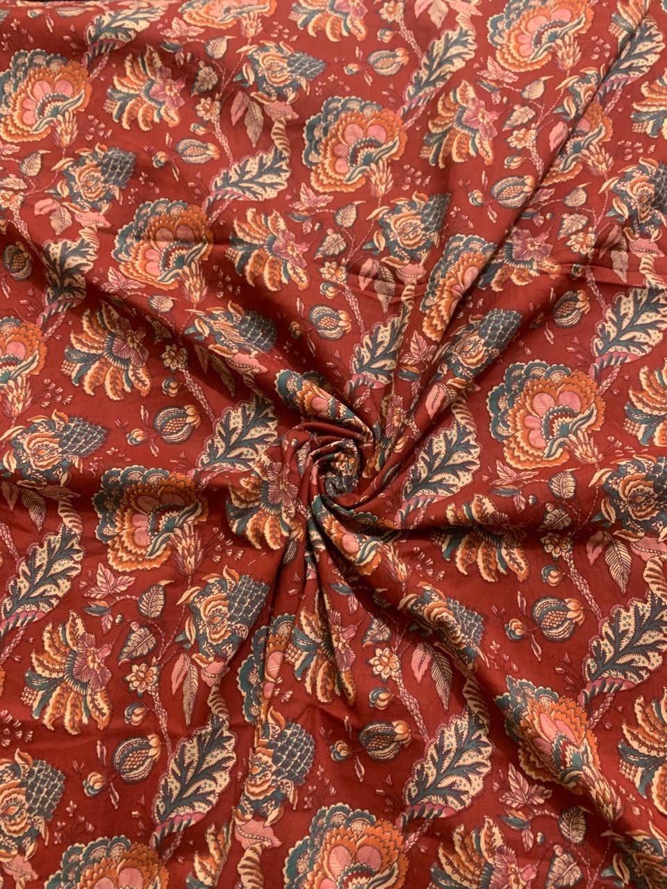 Jaipur exports Quality Cotton Fabric 100% Pure Cotton Dress Making, Table Covers for All Home Furnishing, Running Fabric Natural Block Printed (3 Meter)-image-41
