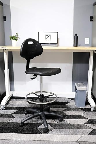 Miniatura 2 de Chair Master -Silla ergonómica de poliuretano de lujo. Ajuste de altura de 10 pulgadas (asiento de 23 a 33 pulgadas Ht). Reposapiés ajustable de 18