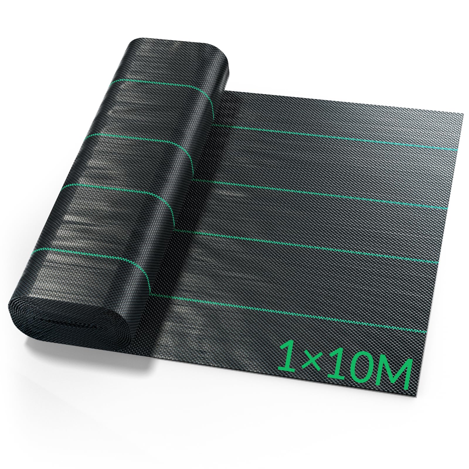 Weed Control Membrane Heavy Duty - 1x10M Weed Control Barrier Fabric Landscape Ground Cover for Artificial Grass Patios Paths Flower Beds - Weed Suppressant Membrane