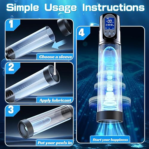 Miniatura 4 de Penisen Extendors PumpEnhancement Growth Vacuum Pumps, Electric Increase Size Training Device PLR147