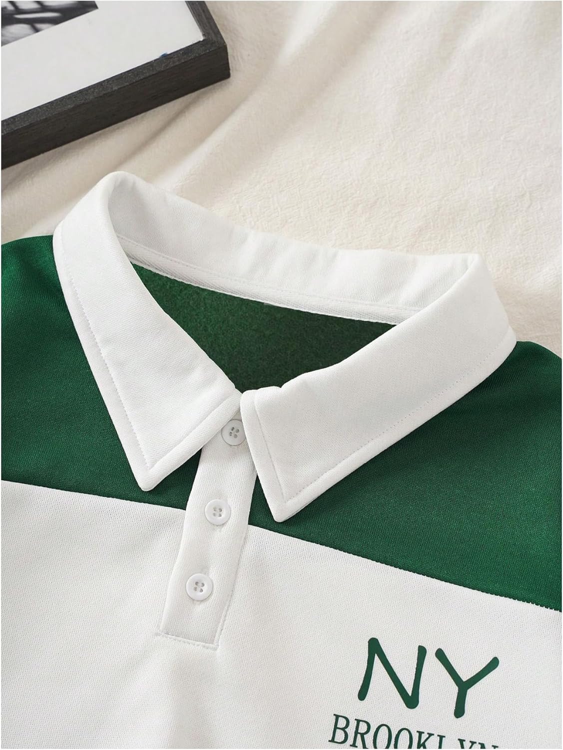 SweatyRocks Women's Cropped Sweatshirt Color Block Striped Long Sleeve Collar Drawstring Pullovers - Image 3