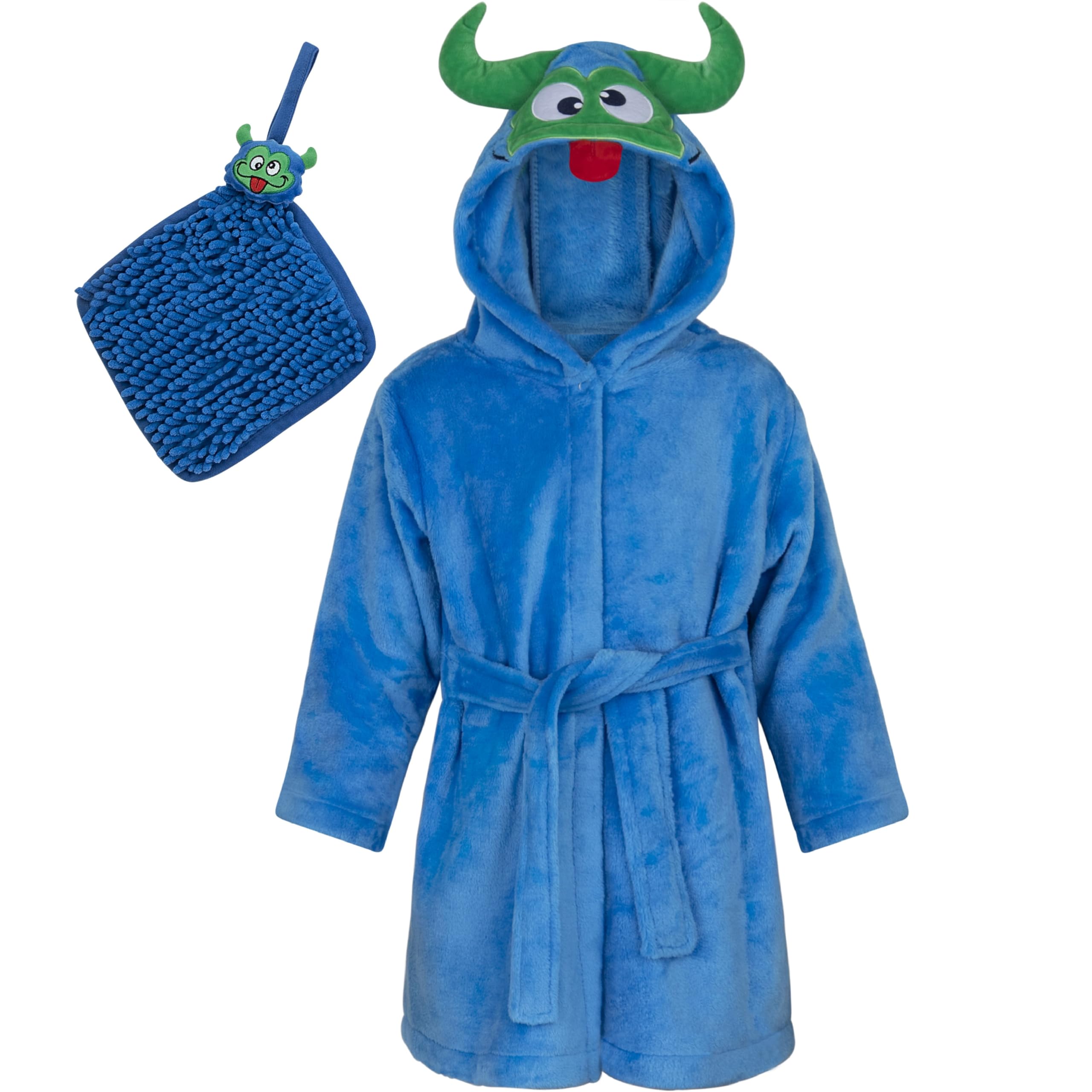 Rising Star Baby Toddler Robe Or Kids Robe for Girls and Boys - Kids &amp; Baby Bath Robe Spa Set with Washcloth or Slippers